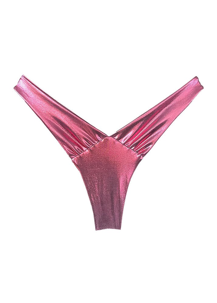Amber Bottom - Pink Metallic Bottom Naked Swimwear 