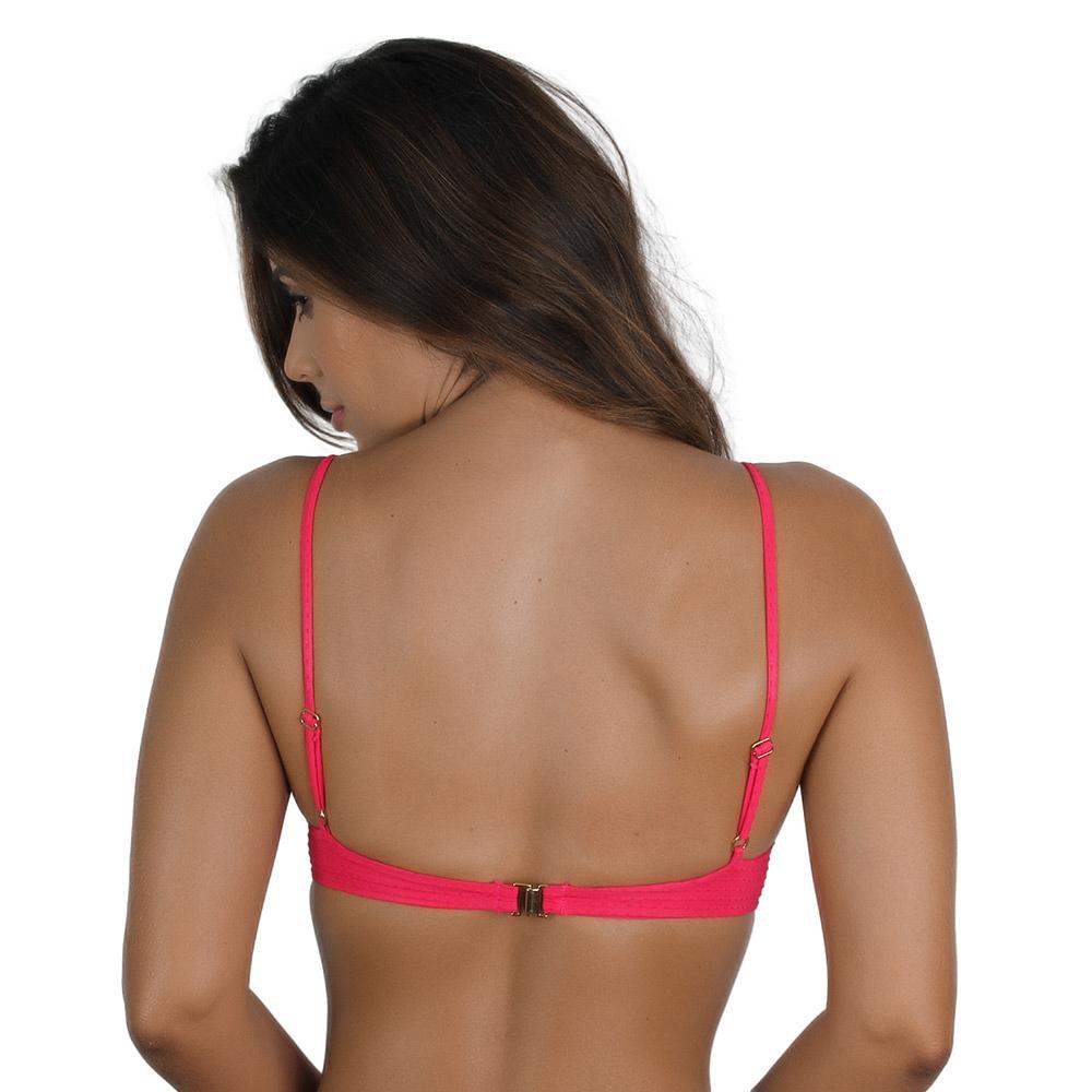 Bardot Top - Pink Dots Top Naked Swimwear 