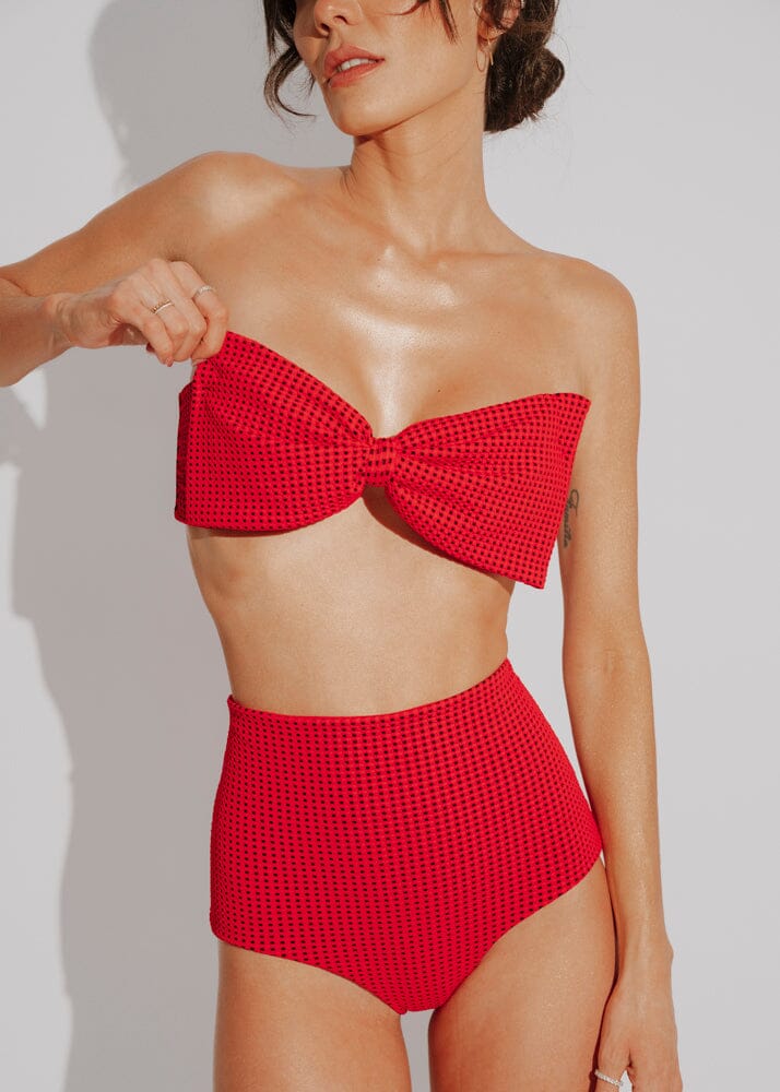 Calcinha Chelsea - Vichy Red Naked Swimwear PP 