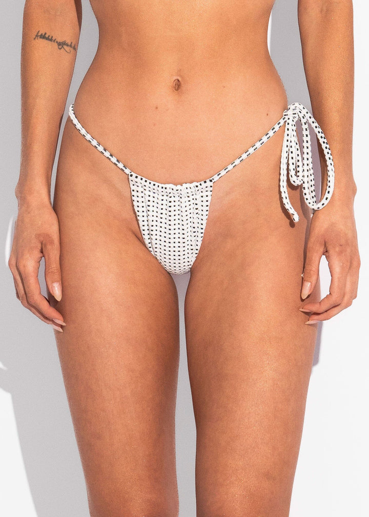 Lilly Bottom - White Vichy Naked Swimwear XS 