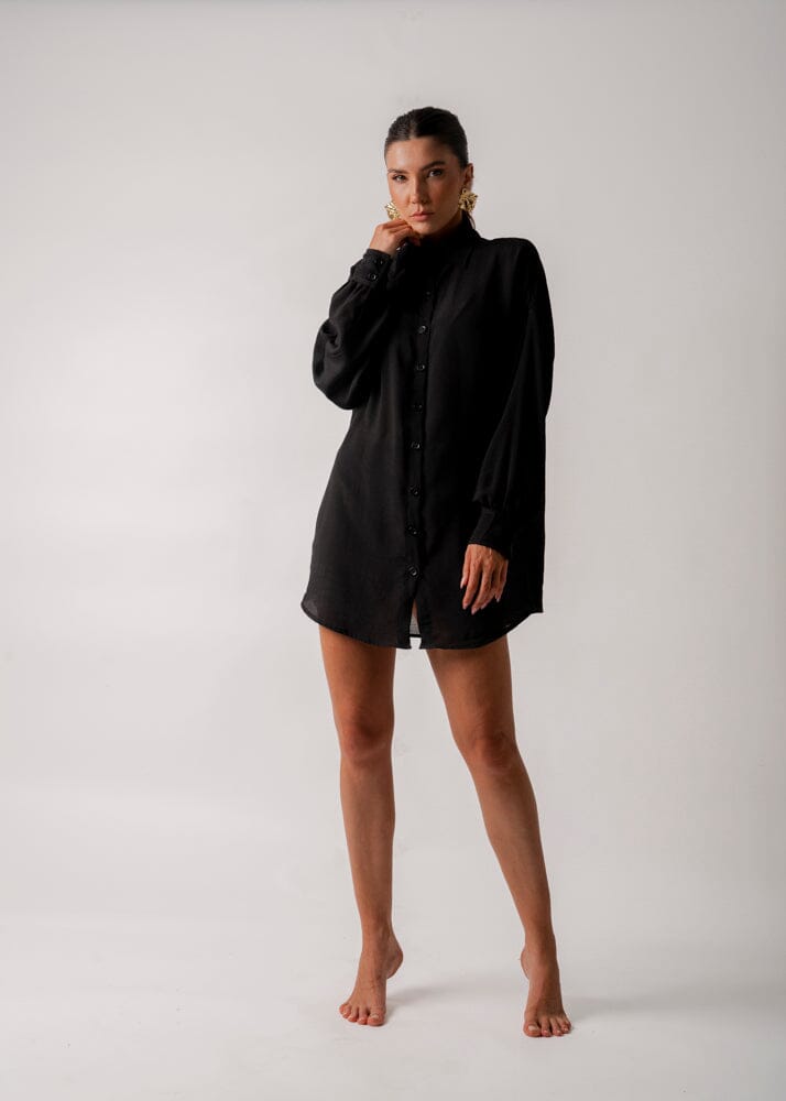Zaya Shirt - Black Beachwear Chemise S 