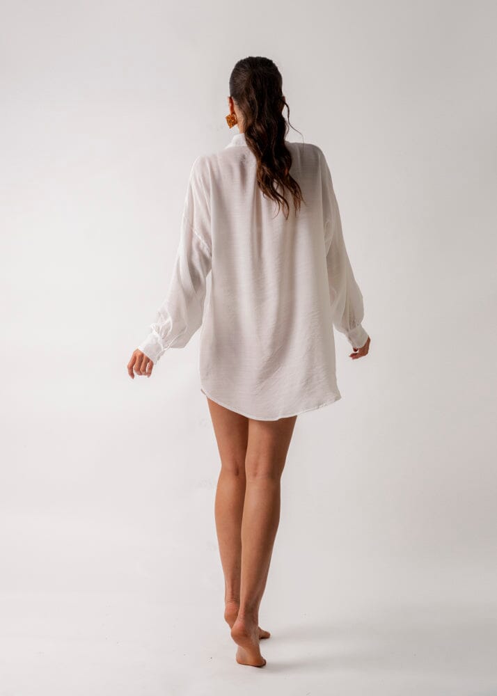 Zaya Shirt - Off White Beachwear Chemise 