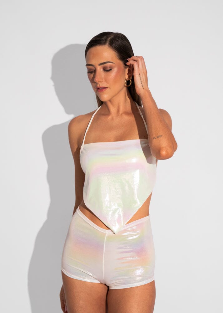 Stacie Top - Iridescent Metallic Beachwear Naked Swimwear 