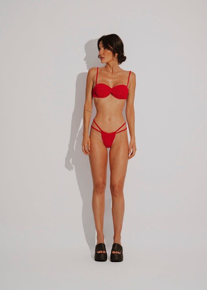 Top Ariel - Vichy Red Naked Swimwear 