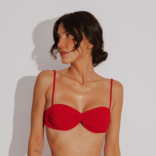 Top Ariel - Vichy Red Naked Swimwear PP 